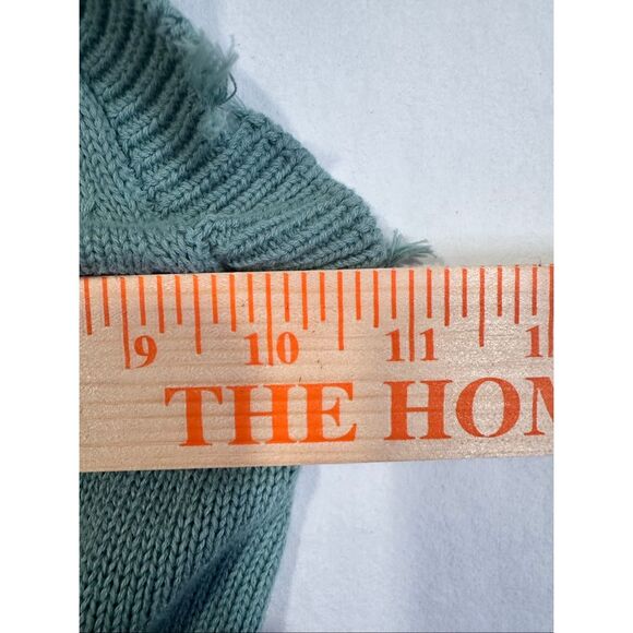 SER.O.YA Kade Distressed Ribbed Green Mini Dress, Size XS - Picture 6 of 9